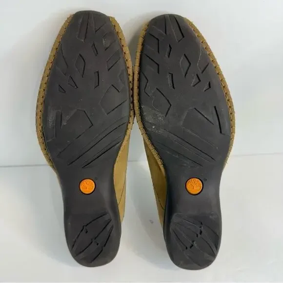 Timberland Comforia Suede Leather Mules Clogs Women's Size 6.5 tan - Picture 4 of 9